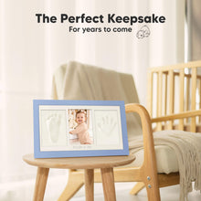 Load image into Gallery viewer, Baby Handprint &amp; Footprint Keepsake Duo Frame (Cornflower)
