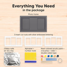 Load image into Gallery viewer, Baby Handprint &amp; Footprint Keepsake Duo Frame (Gunmetal Gray)
