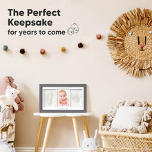 Load image into Gallery viewer, Baby Handprint &amp; Footprint Keepsake Duo Frame (Gunmetal Gray)
