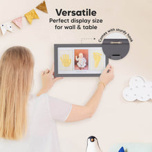 Load image into Gallery viewer, Baby Handprint &amp; Footprint Keepsake Duo Frame (Gunmetal Gray)

