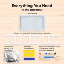 Load image into Gallery viewer, Baby Handprint &amp; Footprint Keepsake Duo Frame (Mist Blue)
