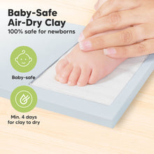 Load image into Gallery viewer, Baby Handprint &amp; Footprint Keepsake Duo Frame (Mist Blue)
