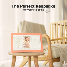Load image into Gallery viewer, Baby Handprint &amp; Footprint Keepsake Duo Frame (Salmon)
