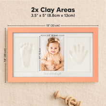 Load image into Gallery viewer, Baby Handprint &amp; Footprint Keepsake Duo Frame (Salmon)
