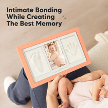 Load image into Gallery viewer, Baby Handprint &amp; Footprint Keepsake Duo Frame (Salmon)
