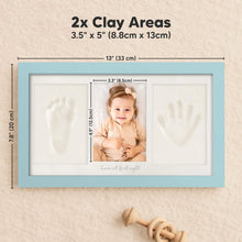 Load image into Gallery viewer, Baby Handprint &amp; Footprint Keepsake Duo Frame (Sky Blue)
