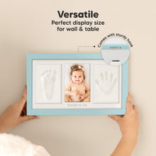 Load image into Gallery viewer, Baby Handprint &amp; Footprint Keepsake Duo Frame (Sky Blue)
