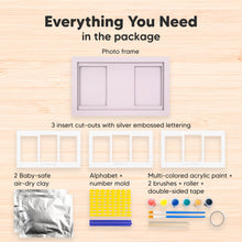 Load image into Gallery viewer, Baby Handprint &amp; Footprint Keepsake Duo Frame (Soft Lilac)
