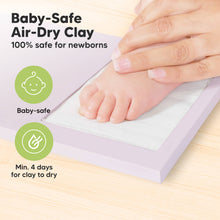 Load image into Gallery viewer, Baby Handprint &amp; Footprint Keepsake Duo Frame (Soft Lilac)
