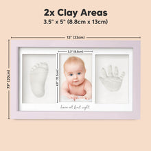 Load image into Gallery viewer, Baby Handprint &amp; Footprint Keepsake Duo Frame (Soft Lilac)

