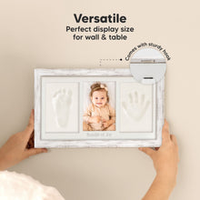 Load image into Gallery viewer, Baby Handprint &amp; Footprint Keepsake Duo Frame (Vintage Gray)
