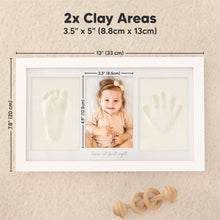 Load image into Gallery viewer, Baby Handprint &amp; Footprint Keepsake Duo Frame
