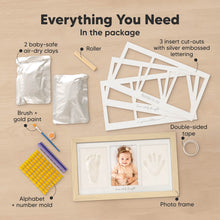 Load image into Gallery viewer, Baby Handprint &amp; Footprint Keepsake Duo Frame (Ash Wood)
