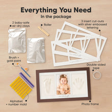 Load image into Gallery viewer, Baby Handprint &amp; Footprint Keepsake Duo Frame (Cedar)
