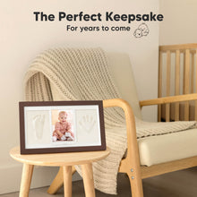 Load image into Gallery viewer, Baby Handprint &amp; Footprint Keepsake Duo Frame (Cedar)
