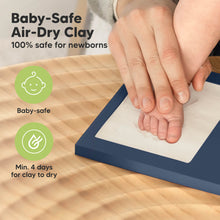 Load image into Gallery viewer, Baby Handprint &amp; Footprint Keepsake Duo Frame (Midnight Blue)

