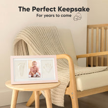 Load image into Gallery viewer, Baby Handprint &amp; Footprint Keepsake Duo Frame (Petal Pink)
