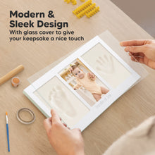 Load image into Gallery viewer, Baby Handprint &amp; Footprint Keepsake Duo Frame (Sage)
