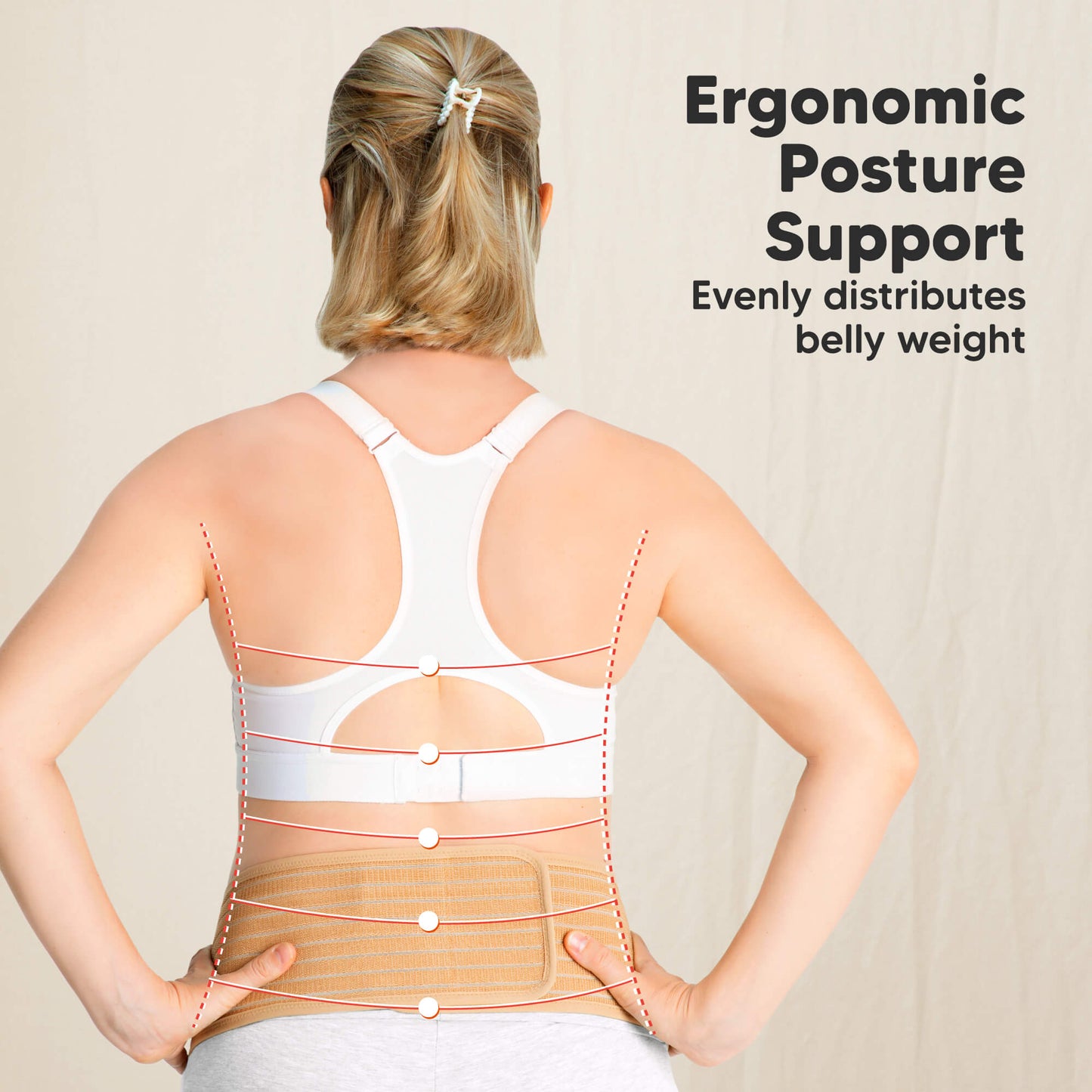 Ergonomic Posture Support: Evenly distributes belly weight
 30119669104826
