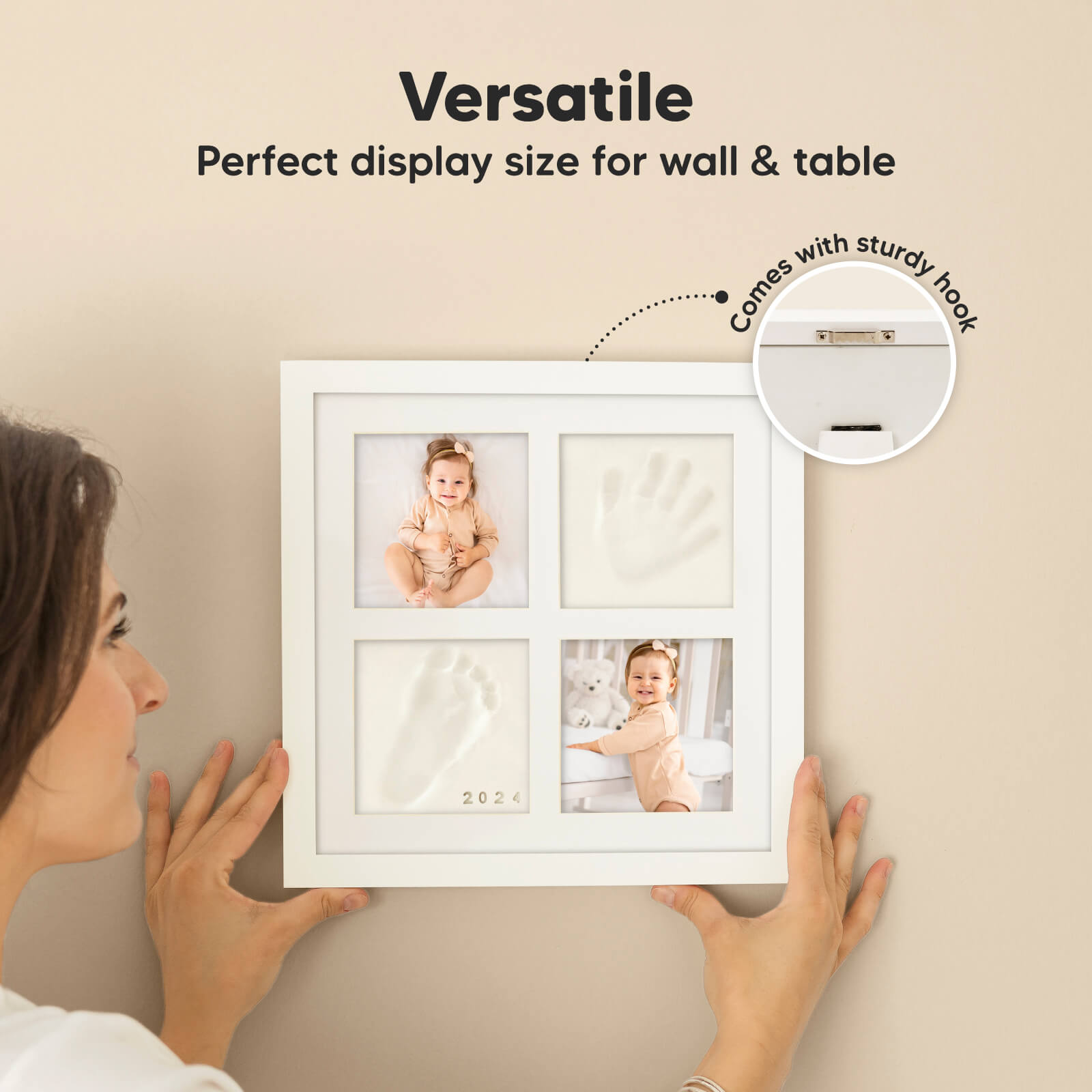 Versatile: Perfect display size for wall & table
 27601617846458