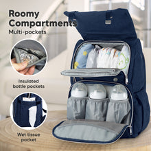 Load image into Gallery viewer, Explorer Diaper Bag (Navy Blue)
