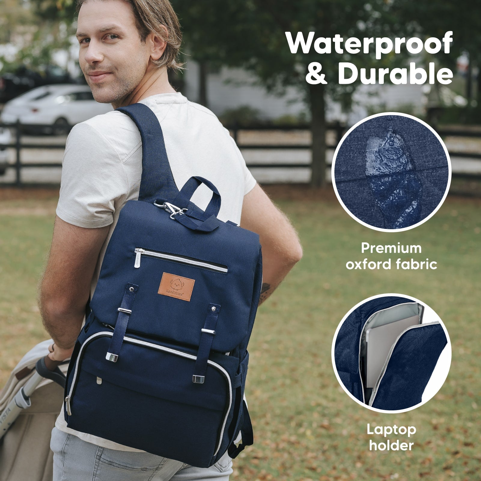 Large Backpack Diaper Bag For Dads Moms KeaBabies