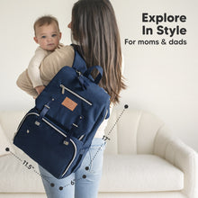 Load image into Gallery viewer, Explorer Diaper Bag (Navy Blue)
