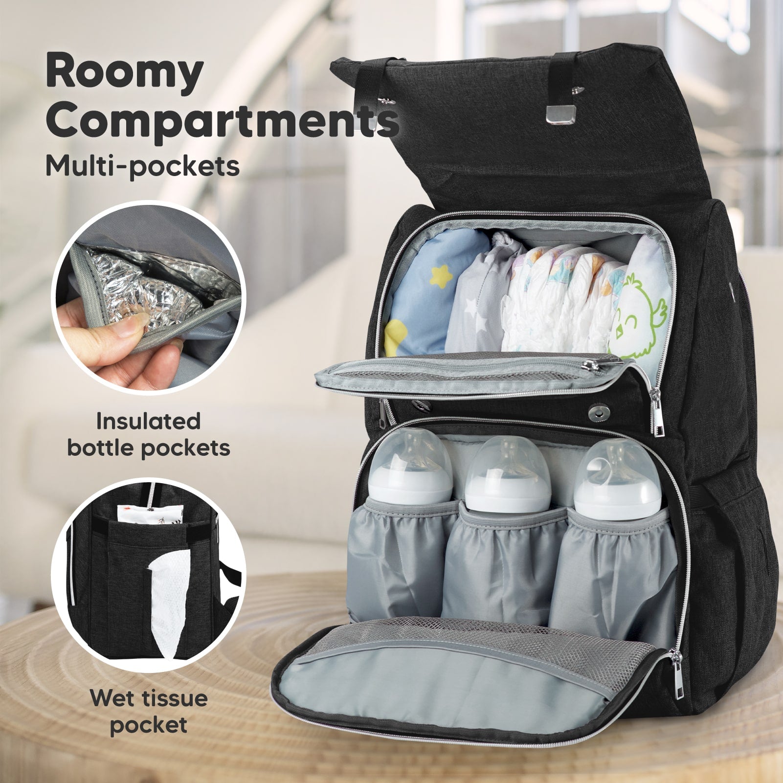 KeaBabies Explorer Diaper Bag/Backpack