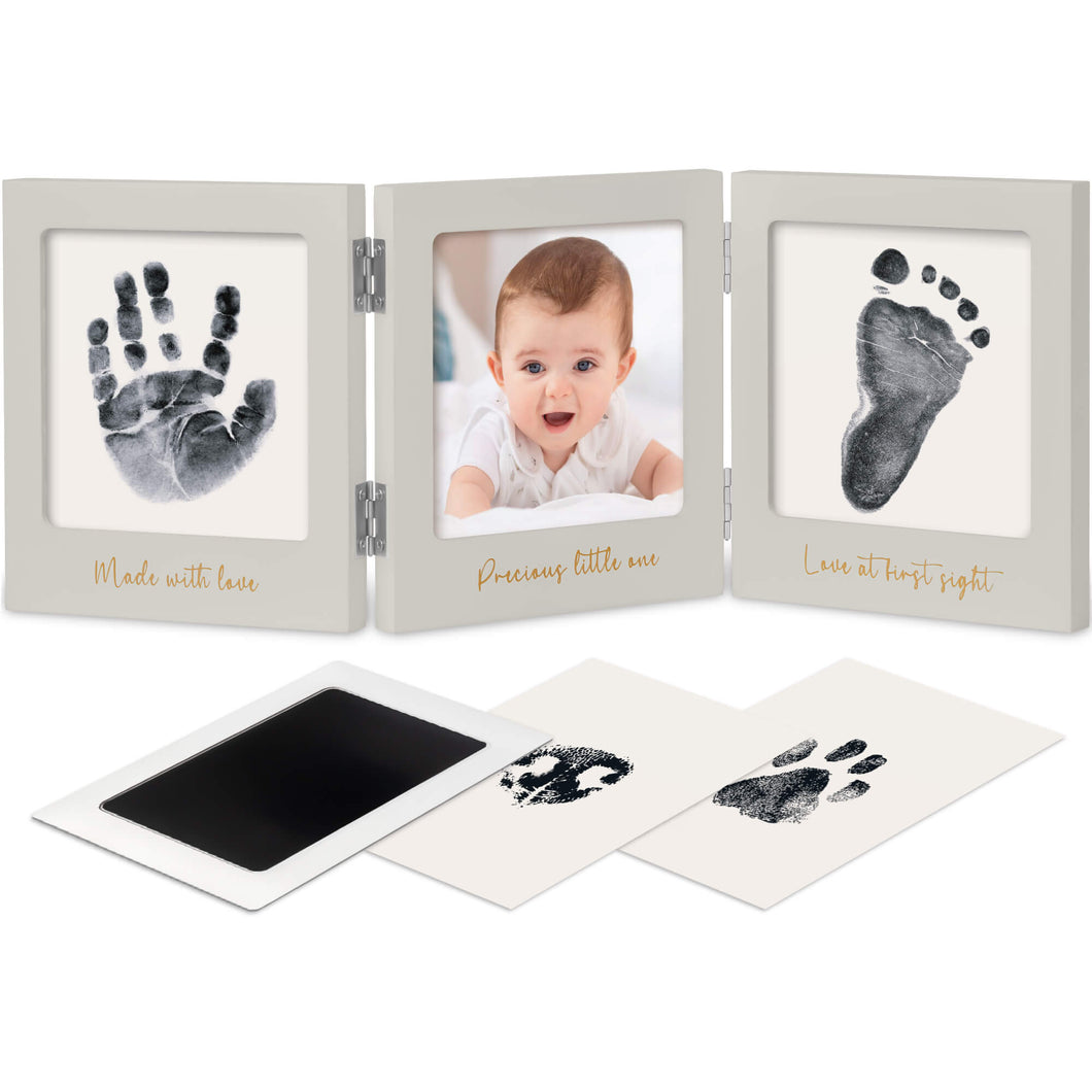 Fond Clean Touch Inkless Hand and Footprint Frame (Cloud Gray/Gold)