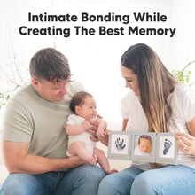 Load image into Gallery viewer, Fond Clean Touch Inkless Hand and Footprint Frame (Cloud Gray/Gold)
