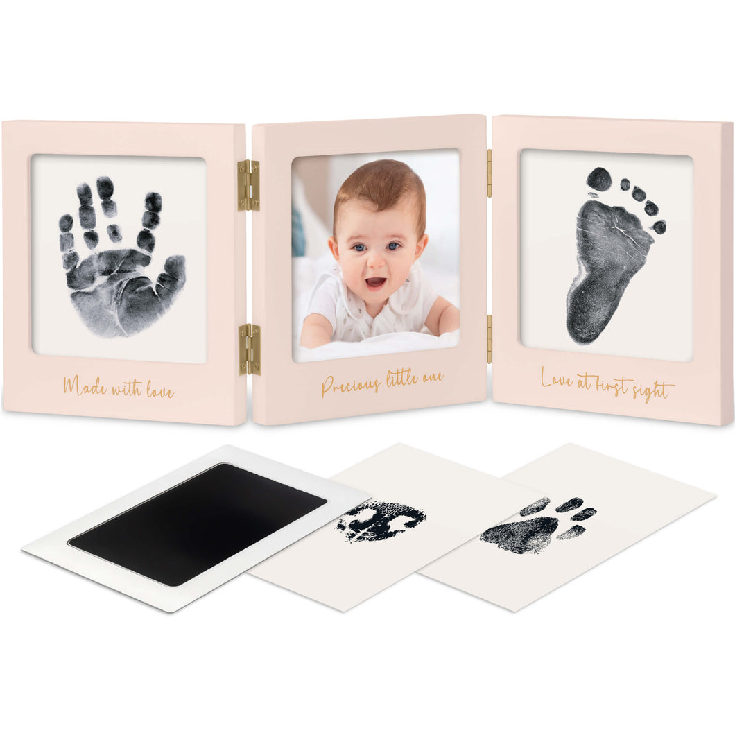 Fond Clean Touch Inkless Hand and Footprint Frame (Petal Pink/Gold)
