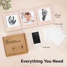 Load image into Gallery viewer, Fond Clean Touch Inkless Hand and Footprint Frame (Petal Pink/Gold)
