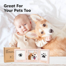 Load image into Gallery viewer, Fond Clean Touch Inkless Hand and Footprint Frame (Petal Pink/Gold)
