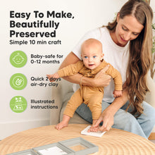 Load image into Gallery viewer, Fond Hand &amp; Footprint Keepsake Frame (Cloud Gray)
