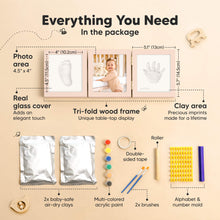 Load image into Gallery viewer, Fond Hand &amp; Footprint Keepsake Frame (Petal Pink)
