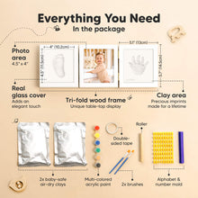 Load image into Gallery viewer, Fond Hand &amp; Footprint Keepsake Frame
