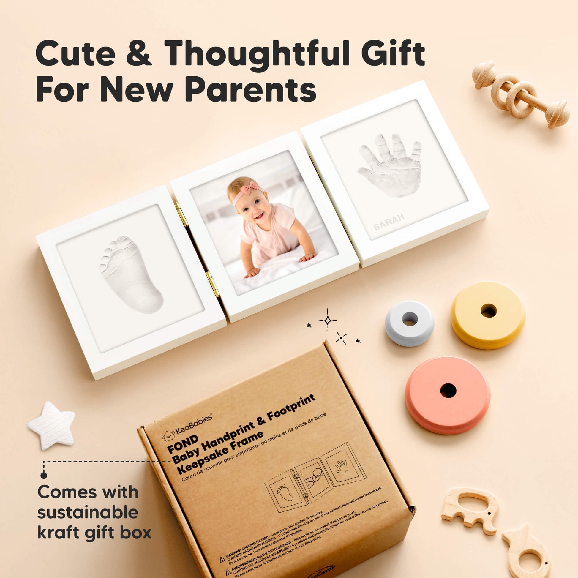 Cute & Thoughtful Gift For New Parents: Comes with sustainable kraft gift box 28430349697210
