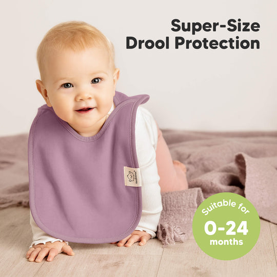 8-Pack Hallo Drool Bibs (Mauve)