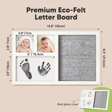 Load image into Gallery viewer, Heartfelt Clean Touch Inkless Hand &amp; Footprint Frame Kit with Letterboard

