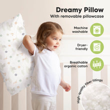 Load image into Gallery viewer, Jumbo Toddler Pillow with Pillowcase (Escapade)
