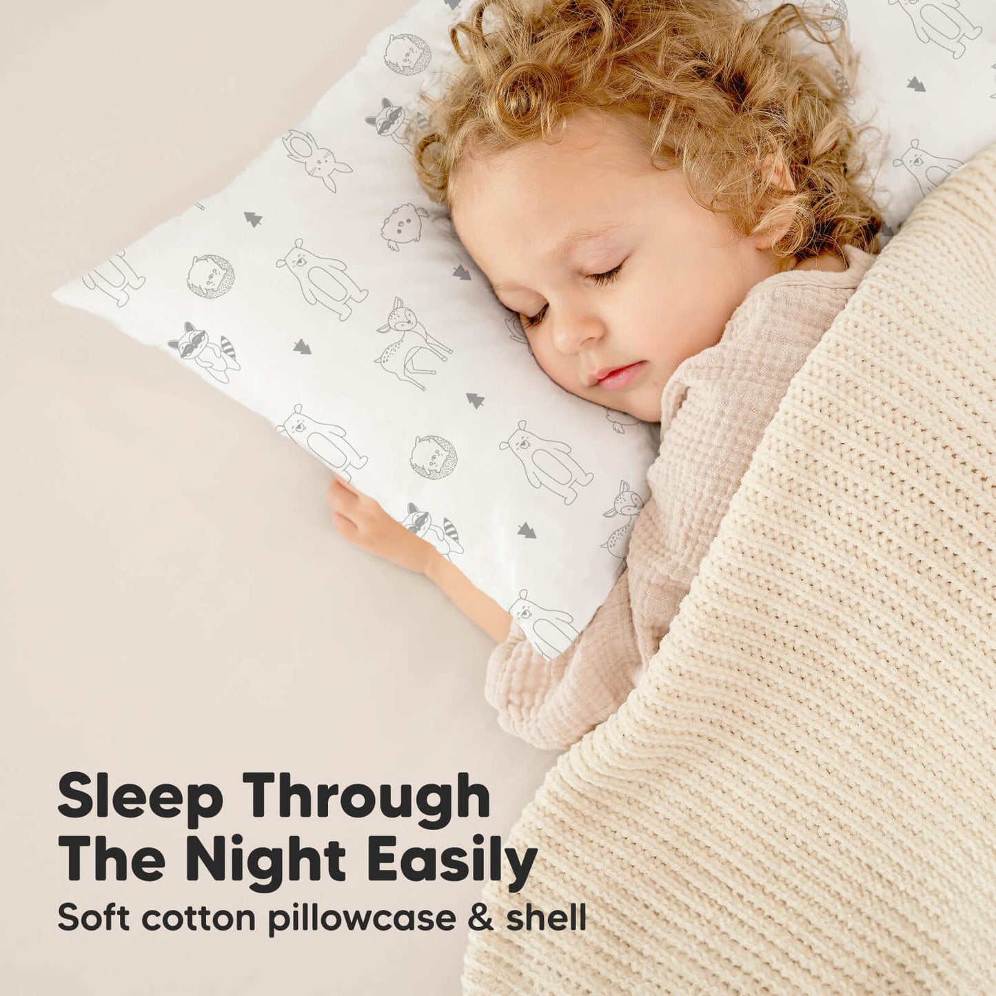 Sleep Through The Night Easily: Soft cotton pillowcase & shell
 26524491874490