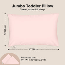 Load image into Gallery viewer, Jumbo Toddler Pillow with Pillowcase (Mist Pink)
