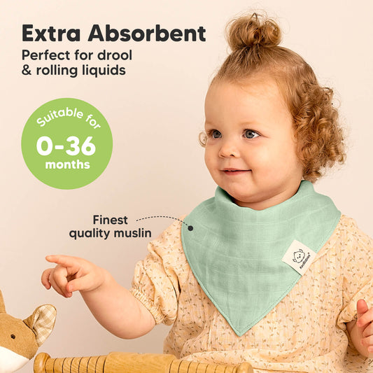 Extra Absorbent, perfect for drool & rolling liquids, suitable for 0–36 months. Finest quality muslin.
-on-hover