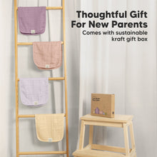 Load image into Gallery viewer, 5-Pack Lumi Muslin Burp Cloths (Lavender)
