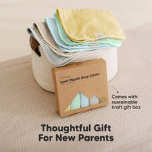 Load image into Gallery viewer, 5-Pack Lumi Muslin Burp Cloths (Mirage)

