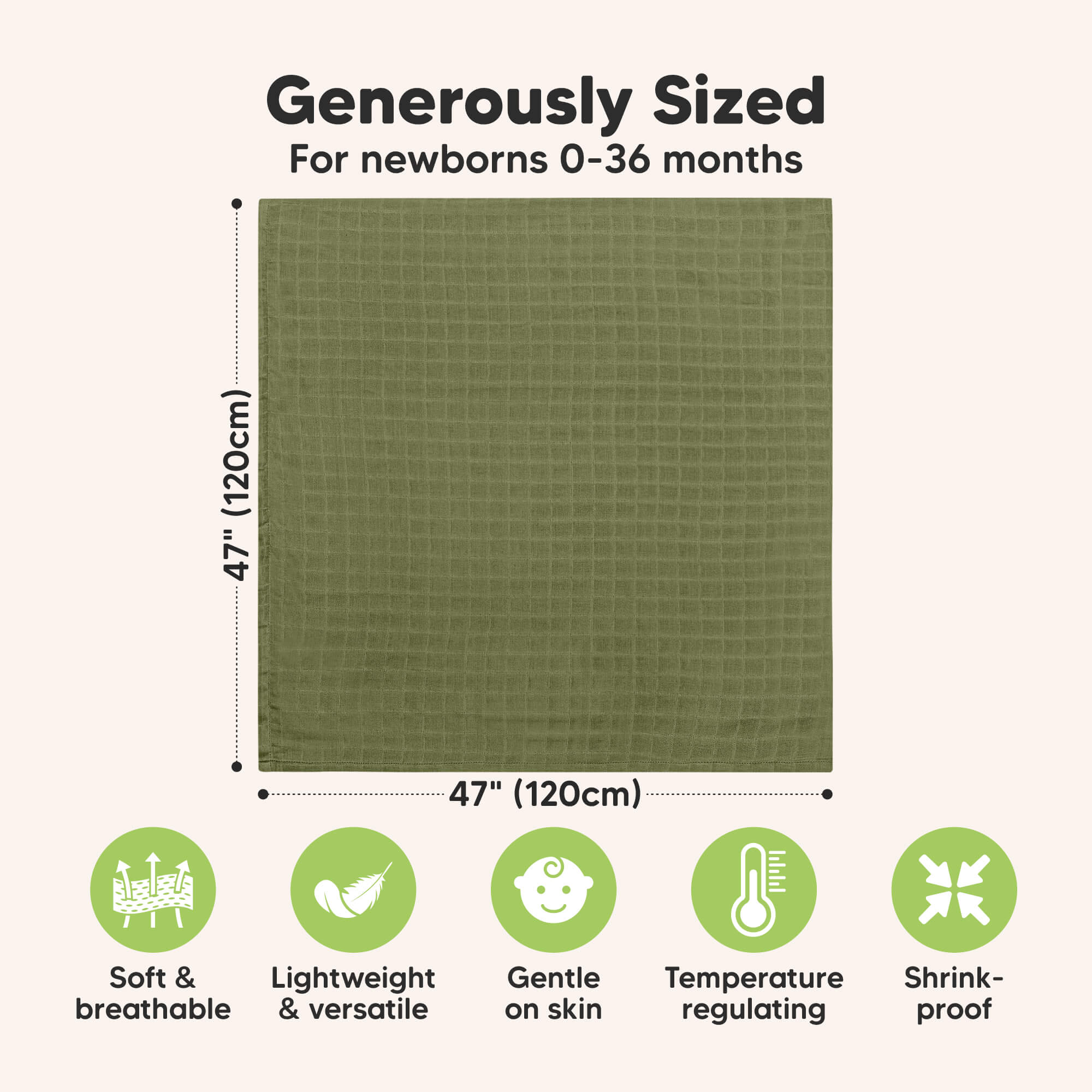 summer infant swaddleme size chart Lumi Muslin Swaddle Blankets (Bloom) by KeaBabies