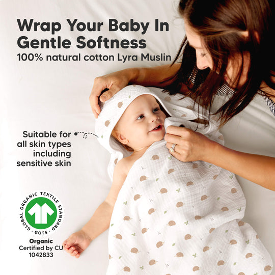 Lyra Muslin Hooded Towel (Bruce, Petite)