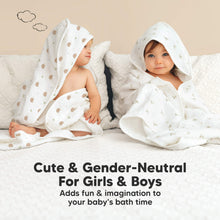 Load image into Gallery viewer, Lyra Muslin Hooded Towel (Bruce, Petite)
