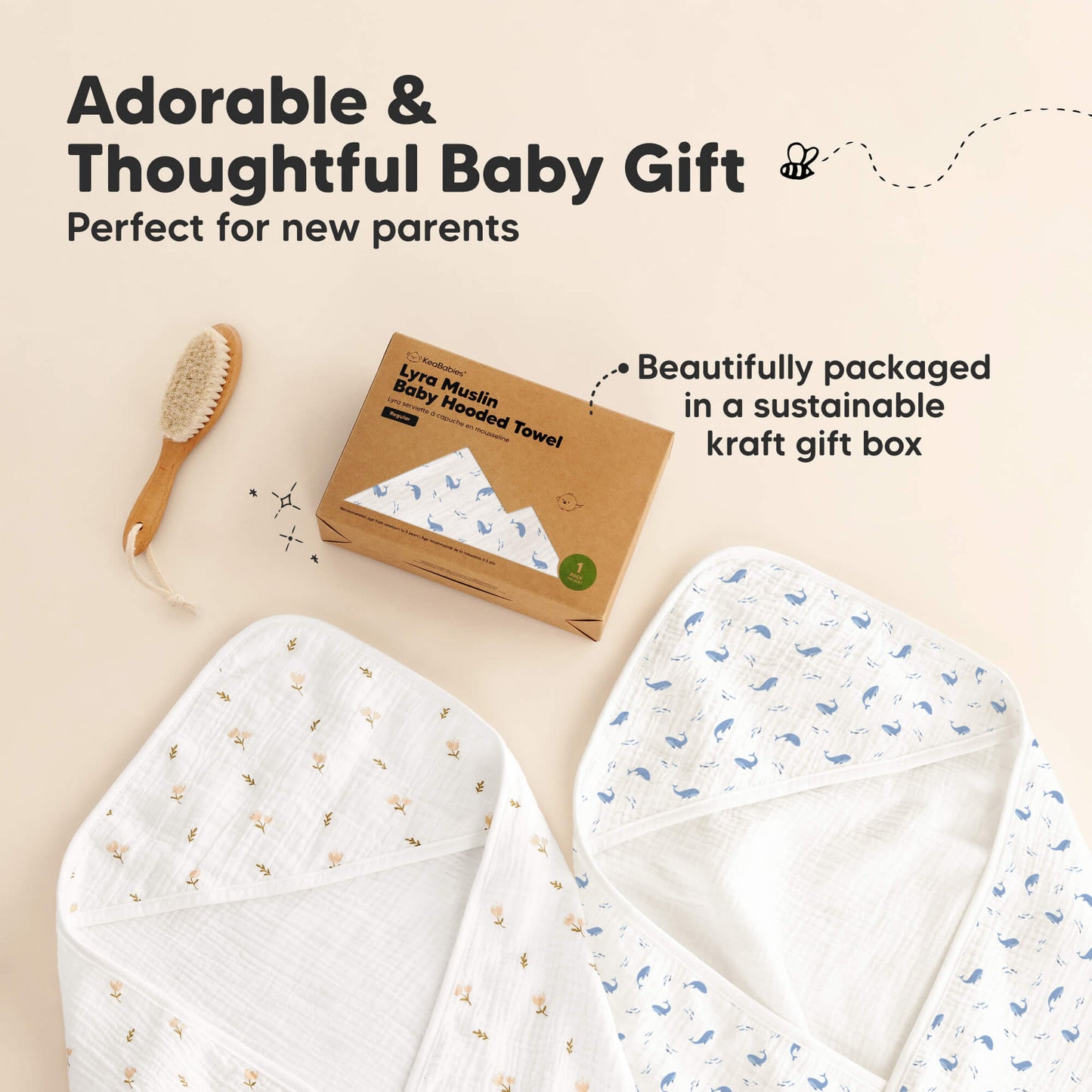 Adorable & Thoughtful Baby Gift - Perfect for new parents (Beautifully packaged in a sustainable kraft gift box)  28841430024378