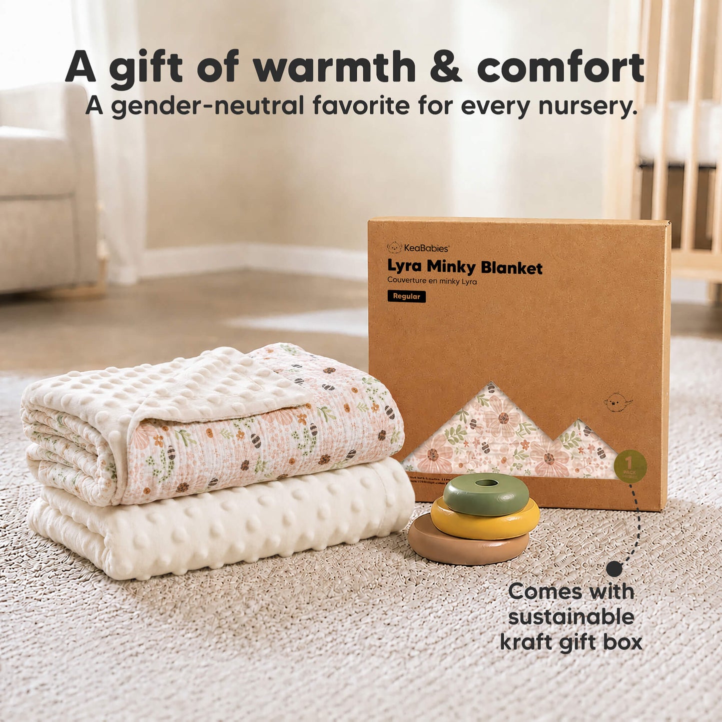 A gift of warmth and comfort - A gender-neutral favorite for every nursery. (Comes with sustainable kraft gift box) 33971640664250